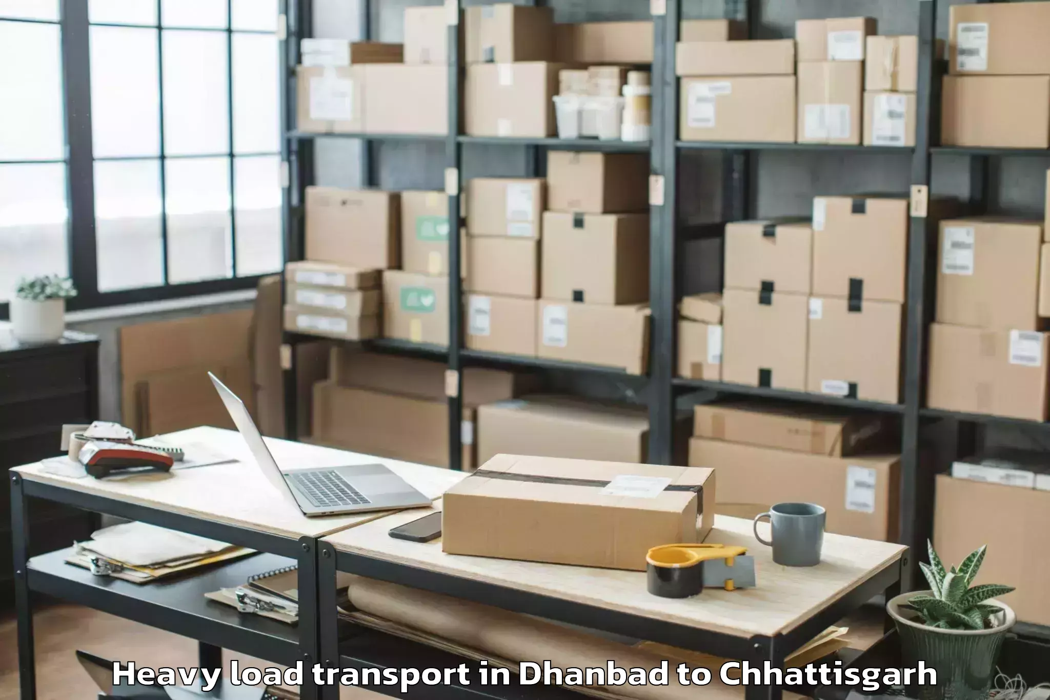 Leading Dhanbad to Malkharoda Heavy Load Transport Provider